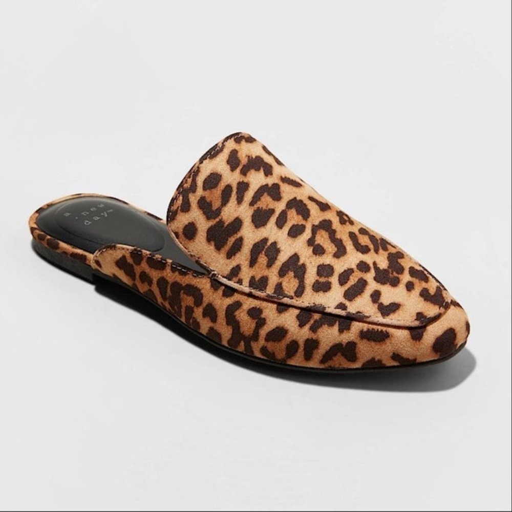 a new day Leopard Print Slip-On Mules
